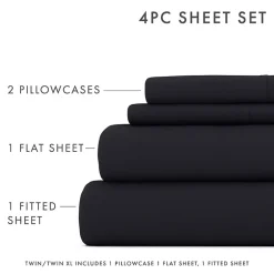 Casual Comfort™ Premium Ultra Soft Microfiber Wrinkle Free 4 Piece Sheet Set or 2 Piece Pillowcases