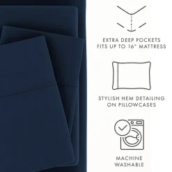 Casual Comfort™ Premium Ultra Soft Microfiber Wrinkle Free 4 Piece Sheet Set or 2 Piece Pillowcases