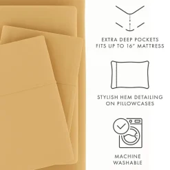 Casual Comfort™ Premium Ultra Soft Microfiber Wrinkle Free 4 Piece Sheet Set or 2 Piece Pillowcases