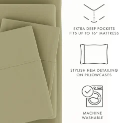 Casual Comfort™ Premium Ultra Soft Microfiber Wrinkle Free 4 Piece Sheet Set or 2 Piece Pillowcases