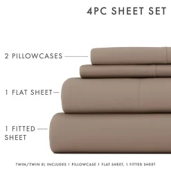 Casual Comfort™ Premium Ultra Soft Microfiber Wrinkle Free 4 Piece Sheet Set or 2 Piece Pillowcases