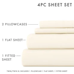 Casual Comfort™ Premium Ultra Soft Microfiber Wrinkle Free 4 Piece Sheet Set or 2 Piece Pillowcases