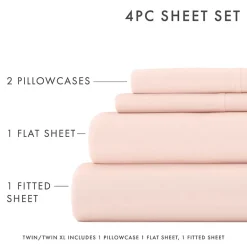Casual Comfort™ Premium Ultra Soft Microfiber Wrinkle Free 4 Piece Sheet Set or 2 Piece Pillowcases