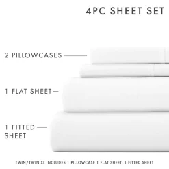Casual Comfort™ Premium Ultra Soft Microfiber Wrinkle Free 4 Piece Sheet Set or 2 Piece Pillowcases
