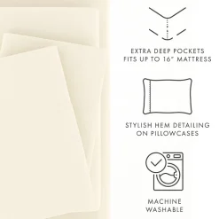 Casual Comfort™ Premium Ultra Soft Microfiber Wrinkle Free 4 Piece Sheet Set or 2 Piece Pillowcases