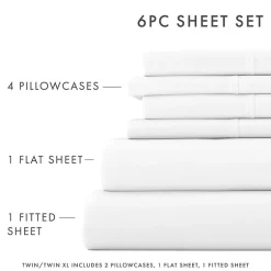 Casual Comfort™ Premium Ultra Soft Microfiber Wrinkle Free 6 Piece Sheet Set