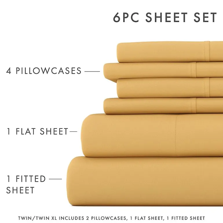 Casual Comfort™ Premium Ultra Soft Microfiber Wrinkle Free 6 Piece Sheet Set
