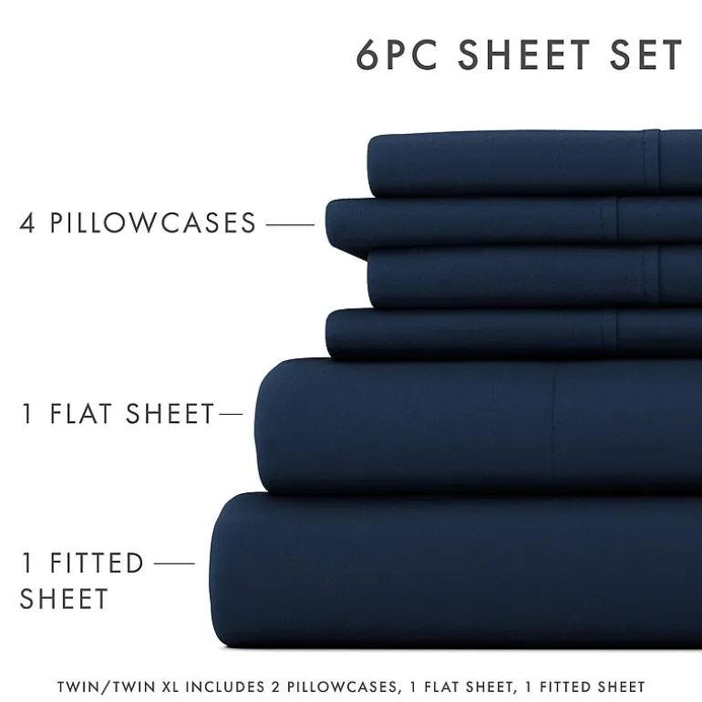 Casual Comfort™ Premium Ultra Soft Microfiber Wrinkle Free 6 Piece Sheet Set