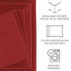Casual Comfort™ Premium Ultra Soft Microfiber Wrinkle Free 6 Piece Sheet Set