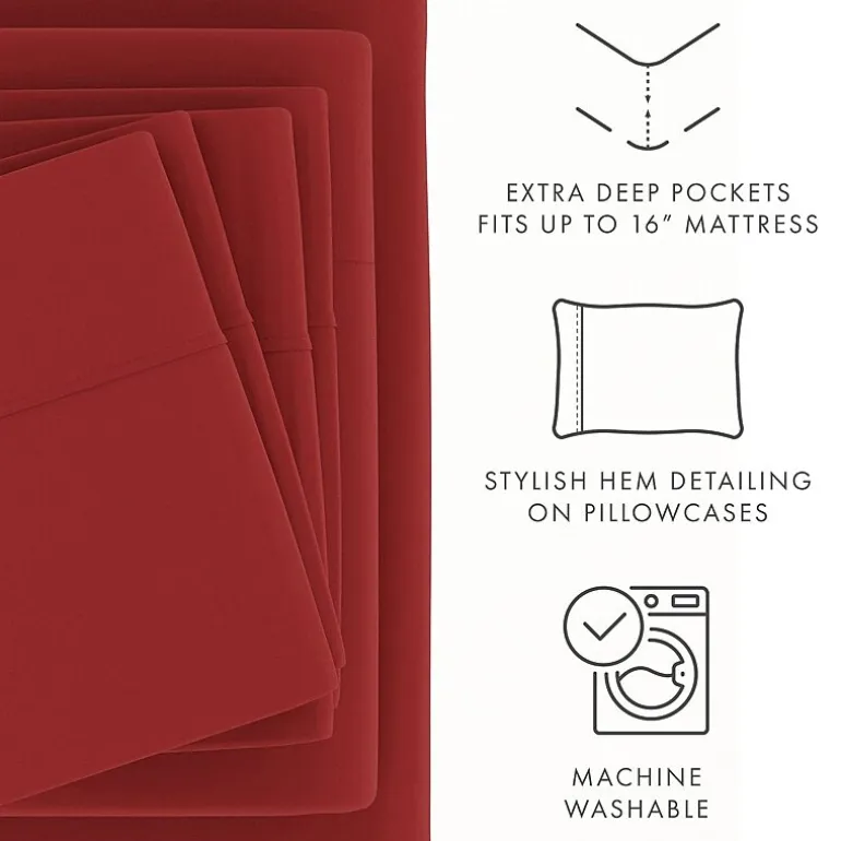 Casual Comfort™ Premium Ultra Soft Microfiber Wrinkle Free 6 Piece Sheet Set