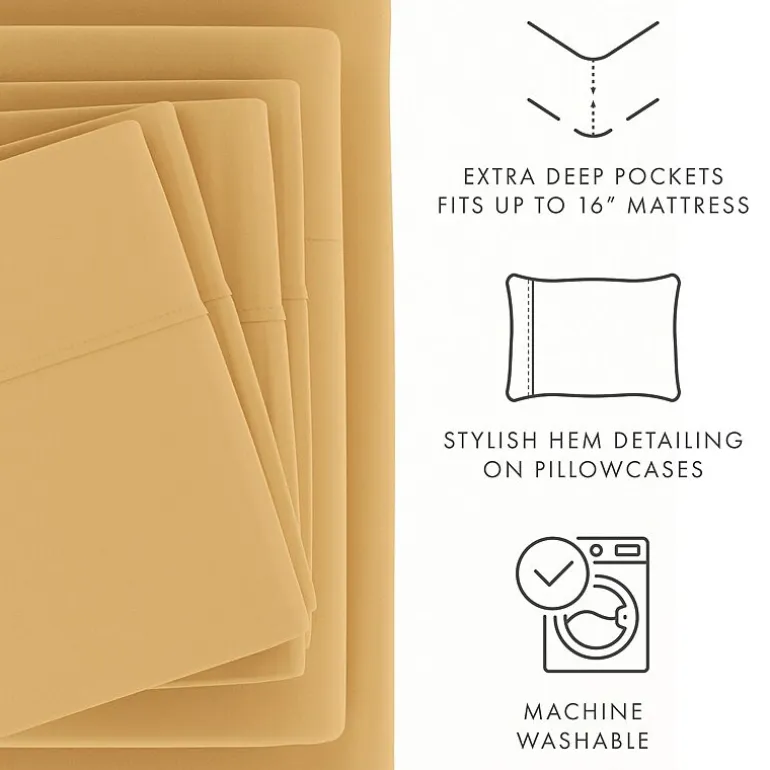 Casual Comfort™ Premium Ultra Soft Microfiber Wrinkle Free 6 Piece Sheet Set