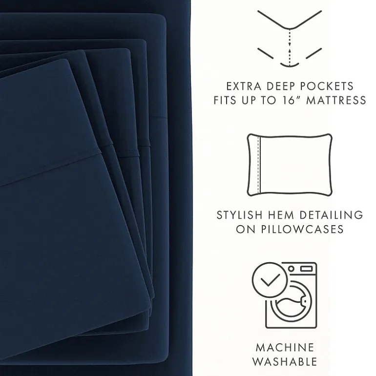 Casual Comfort™ Premium Ultra Soft Microfiber Wrinkle Free 6 Piece Sheet Set
