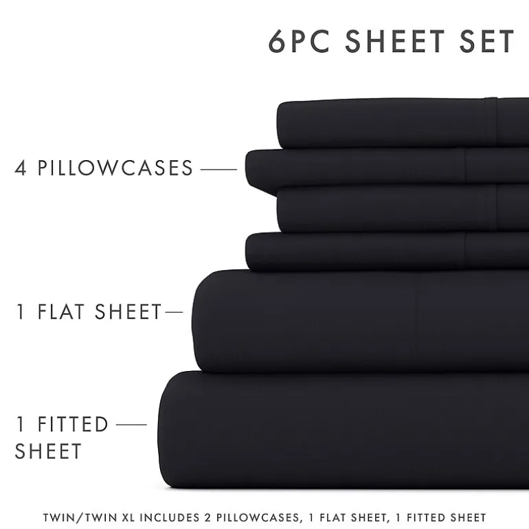 Casual Comfort™ Premium Ultra Soft Microfiber Wrinkle Free 6 Piece Sheet Set
