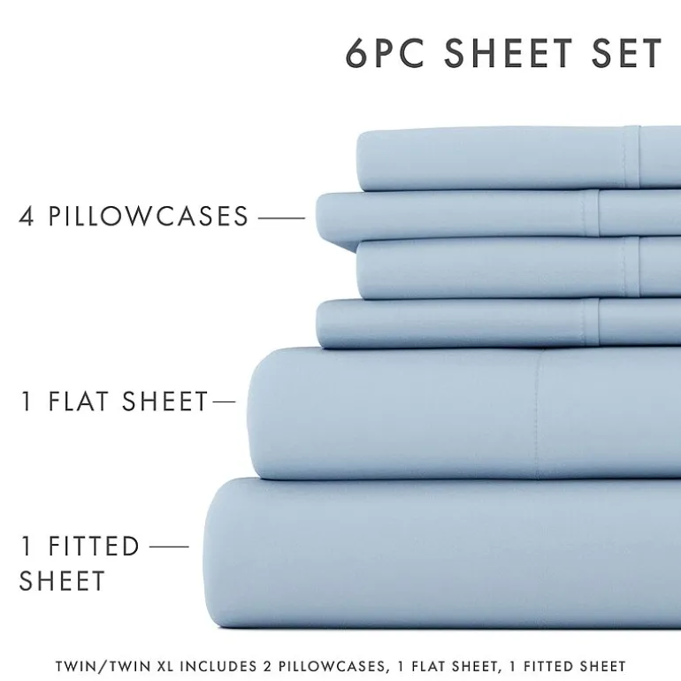 Casual Comfort™ Premium Ultra Soft Microfiber Wrinkle Free 6 Piece Sheet Set
