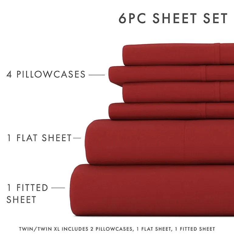 Casual Comfort™ Premium Ultra Soft Microfiber Wrinkle Free 6 Piece Sheet Set