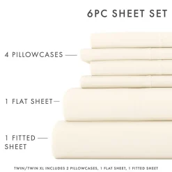 Casual Comfort™ Premium Ultra Soft Microfiber Wrinkle Free 6 Piece Sheet Set