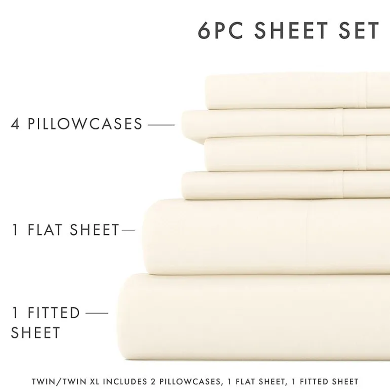 Casual Comfort™ Premium Ultra Soft Microfiber Wrinkle Free 6 Piece Sheet Set