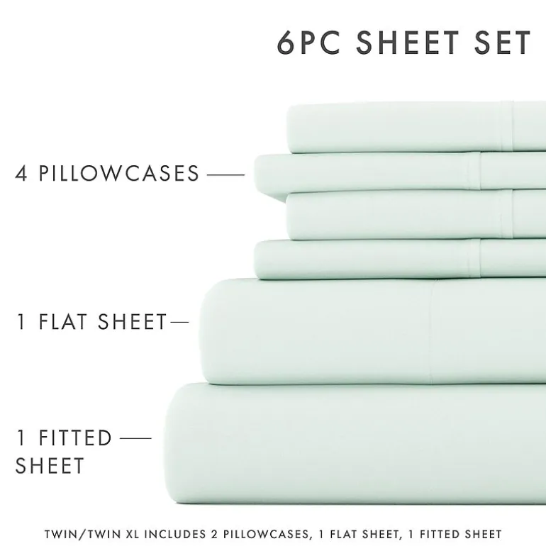 Casual Comfort™ Premium Ultra Soft Microfiber Wrinkle Free 6 Piece Sheet Set