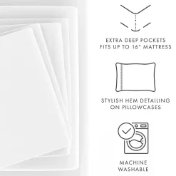 Casual Comfort™ Premium Ultra Soft Microfiber Wrinkle Free 6 Piece Sheet Set