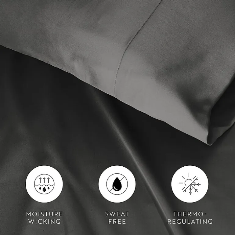 Casual Comfort Sateen Weave Rayon From Bamboo Temperature Regulating Pillowcase