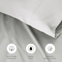 Casual Comfort Sateen Weave Rayon From Bamboo Temperature Regulating Pillowcase