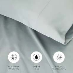 Casual Comfort Sateen Weave Rayon From Bamboo Temperature Regulating Pillowcase