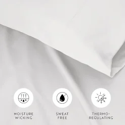 Casual Comfort Sateen Weave Rayon From Bamboo Temperature Regulating Pillowcase