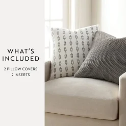 Casual Comfort Seed Stitch Pattern 2-pc. Square Throw Pillow Set