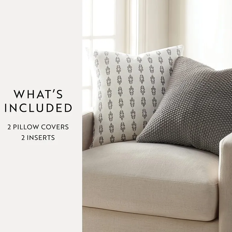 Casual Comfort Seed Stitch Pattern 2-pc. Square Throw Pillow Set