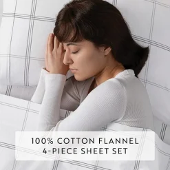 Casual Comfort Solid and Print Flannel Sheet Set