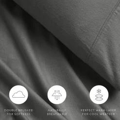 Casual Comfort Solid and Print Flannel Sheet Set