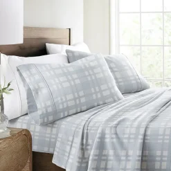 Casual Comfort Solid and Print Flannel Sheet Set