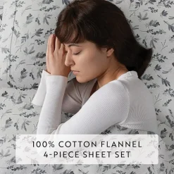 Casual Comfort Solid and Print Flannel Sheet Set