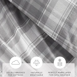 Casual Comfort Solid and Print Flannel Sheet Set