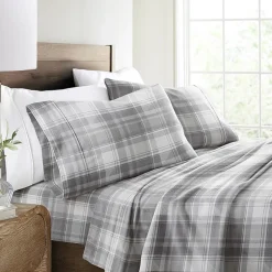 Casual Comfort Solid and Print Flannel Sheet Set