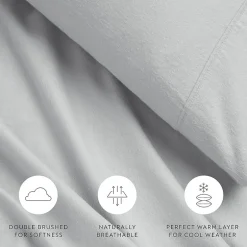 Casual Comfort Solid and Print Flannel Sheet Set