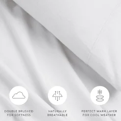 Casual Comfort Solid and Print Flannel Sheet Set