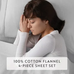 Casual Comfort Solid and Print Flannel Sheet Set