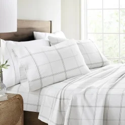 Casual Comfort Solid and Print Flannel Sheet Set