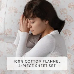 Casual Comfort Solid and Print Flannel Sheet Set