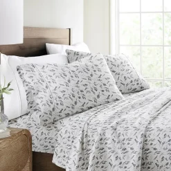 Casual Comfort Solid and Print Flannel Sheet Set