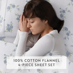 Casual Comfort Solid and Print Flannel Sheet Set