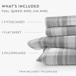 Casual Comfort Solid and Print Flannel Sheet Set