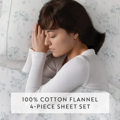Casual Comfort Solid and Print Flannel Sheet Set