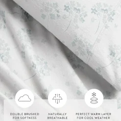 Casual Comfort Solid and Print Flannel Sheet Set