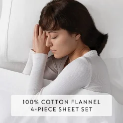Casual Comfort Solid and Print Flannel Sheet Set