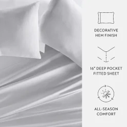 Casual Comfort Solid Cotton 300tc Sheet Set