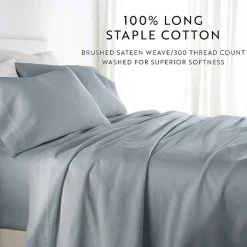 Casual Comfort Solid Cotton 300tc Sheet Set