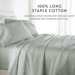 Casual Comfort Solid Cotton 300tc Sheet Set