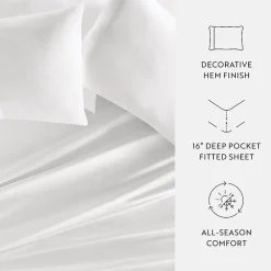 Casual Comfort Solid Cotton 300tc Sheet Set